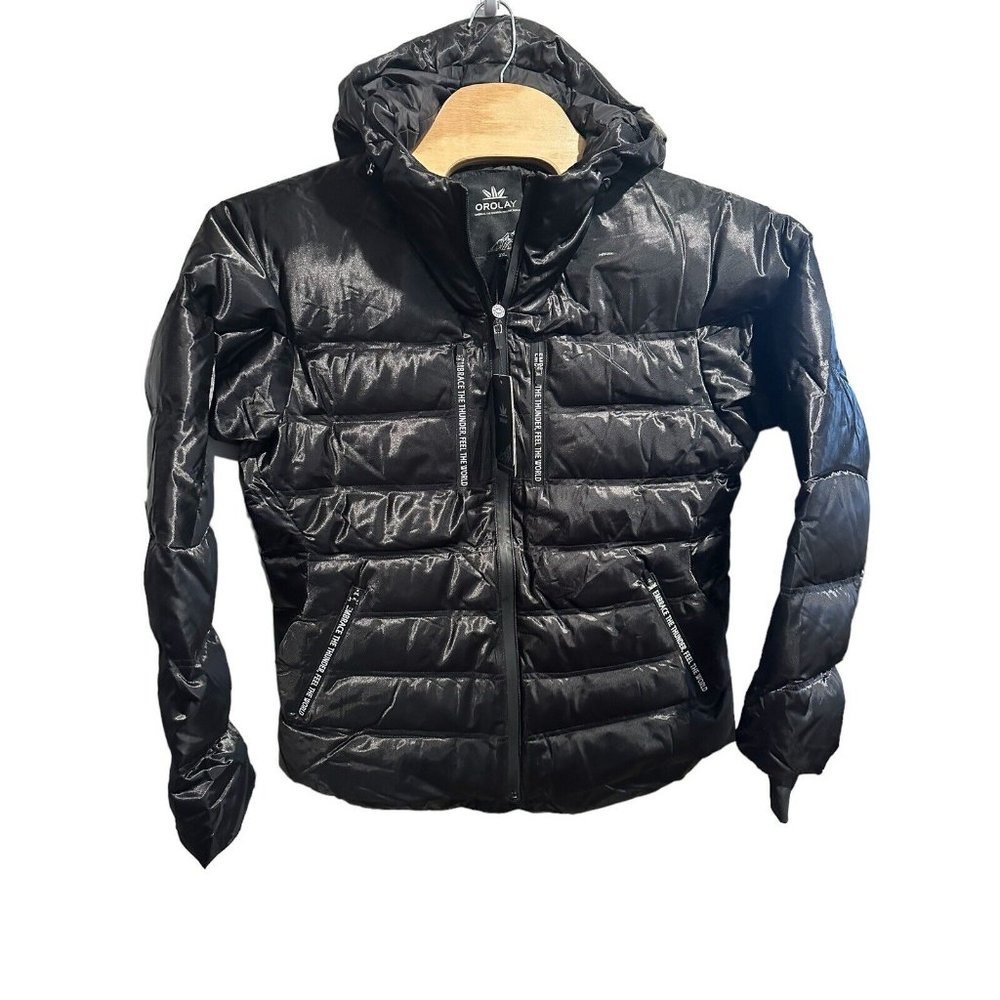Orolay  Puffer Hooded Down Coat Jacket‎ Womens  Size 2X Black New